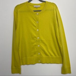 NWT Loft Yellow Cardigan